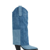 Harlo Foldover Western Boot - Denim