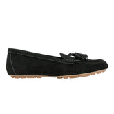 Layney Casual Tassle Loafer - Black Suede