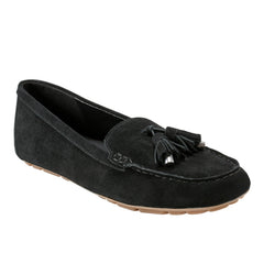 Layney Casual Tassle Loafer - Black Suede