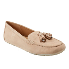 Layney Casual Tassle Loafer - Natural Suede