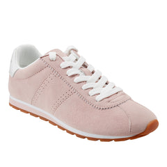 Teddy Laceup Sneaker - Light Pink Suede