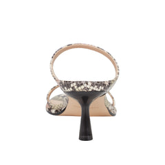 Alonde Heeled Slide Sandal - Natural Snake