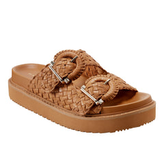 Auggie Woven Footbed Sandal - Natural Leather