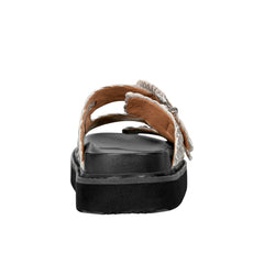 Auggie Woven Footbed Sandal - Silver Leather