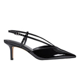 Avila Slingback Pump - Black Patent