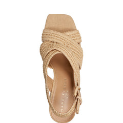 Caddy Platform Sandal - Natural Raffia