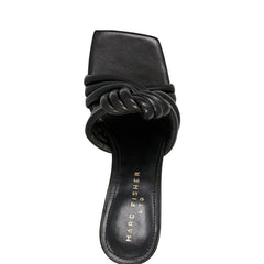 Dru Knotted Slide Sandal - Black