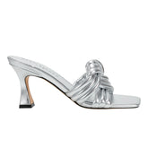 Dru Knotted Slide Sandal - Silver