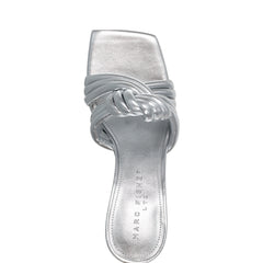 Dru Knotted Slide Sandal - Silver