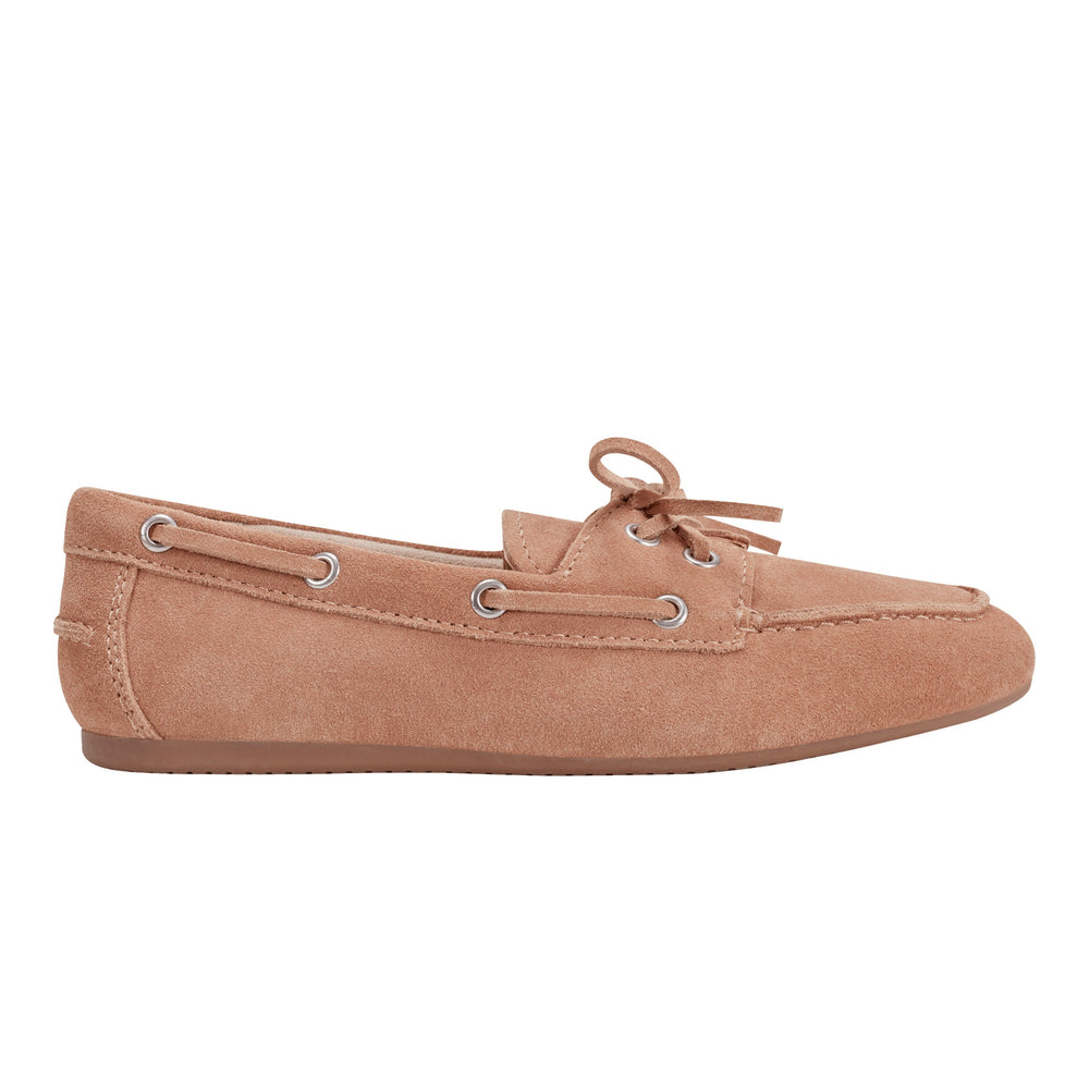 Uleena Boat Shoe In Natural Suede V Uleena Mna01 - Natural Suede