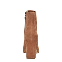 Yanara Heeled Bootie - Natural Suede
