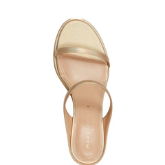 Alonde Heeled Slide Sandal - Platino Leather