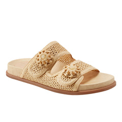 Valena Woven Footbed Sandal - Natural Raffia