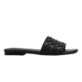 Lecee Woven Flat Sandal - Black