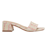 Olysa Slide Dress Sandal - Red/Cream Stripe