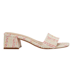 Olysa Slide Dress Sandal - Red/Cream Stripe