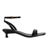 Alona Ankle Strap Sandal - Black Patent Leather