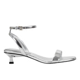 Alona Ankle Strap Sandal - Silver Leather