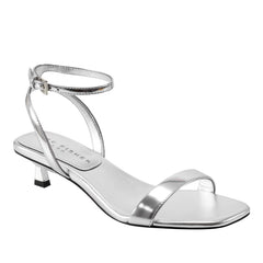 Alona Ankle Strap Sandal - Silver Leather