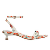Alona Ankle Strap Sandal - White Floral