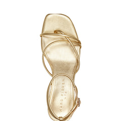 Ballen Ankle Strap Sandal - Gold Leather