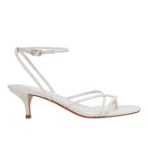 Ballen Ankle Strap Sandal - White Leather