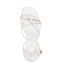 Ballen Ankle Strap Sandal - White Leather