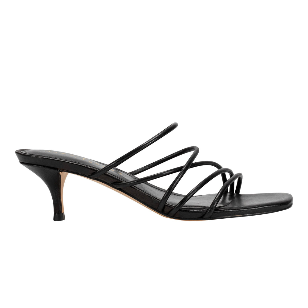 Banna Strappy Dress Sandal - Black Leather