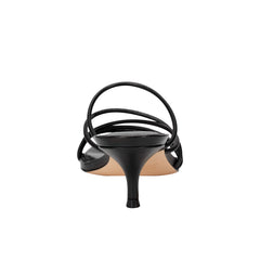 Banna Strappy Dress Sandal - Black Leather