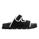 Brinleys Footbed Sandal - Black/Cream