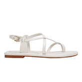 Gerty Strappy Flat Sandal - Chic Cream Leather