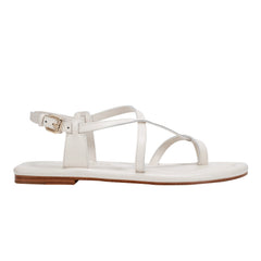 Gerty Strappy Flat Sandal - Chic Cream Leather