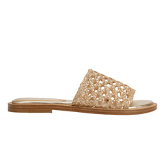 Glynne Woven Flat Sandal - Gold