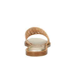 Glynne Woven Flat Sandal - Gold