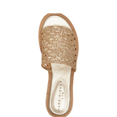 Glynne Woven Flat Sandal - Gold