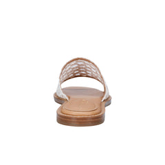 Glynne Woven Flat Sandal - White