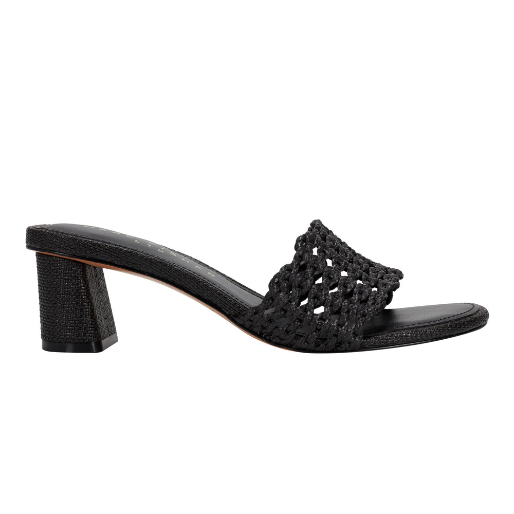Jazmine Dress Slide Sandal - Black Raffia