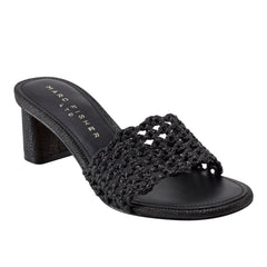 Jazmine Dress Slide Sandal - Black Raffia
