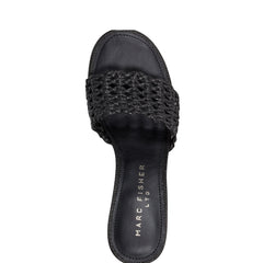 Jazmine Dress Slide Sandal - Black Raffia