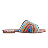 Nottie Flat Slide Sandal - Blue Multi