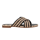 Nylie Flat Sandal - Natural/Black