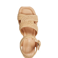 Payley Platform Wedge Sandal - Natural Raffia