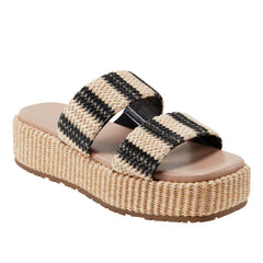 Pelma Flatform Sandal - Black Stripe