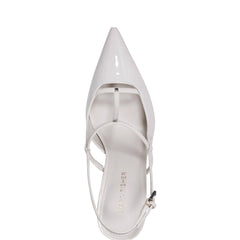 Remmi Strappy Slingback Pump - White Patent