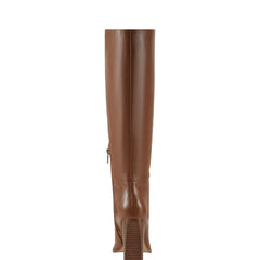 Lannie Wide Calf Dress Boot - Medium Natural Leather
