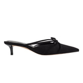 Florin Kitten Heel Mule - Black