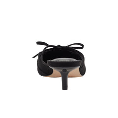 Florin Kitten Heel Mule - Black