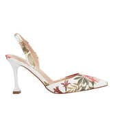 Hadya Slingback Pump - White Floral