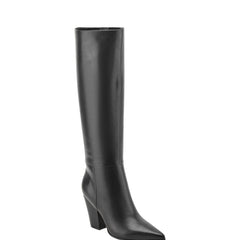Estella Knee High Boot - Black Leather