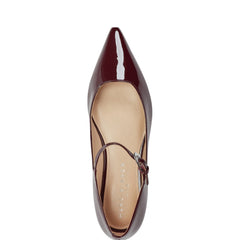 Trella Mary Jane Flat - Dark Red Patent Leather